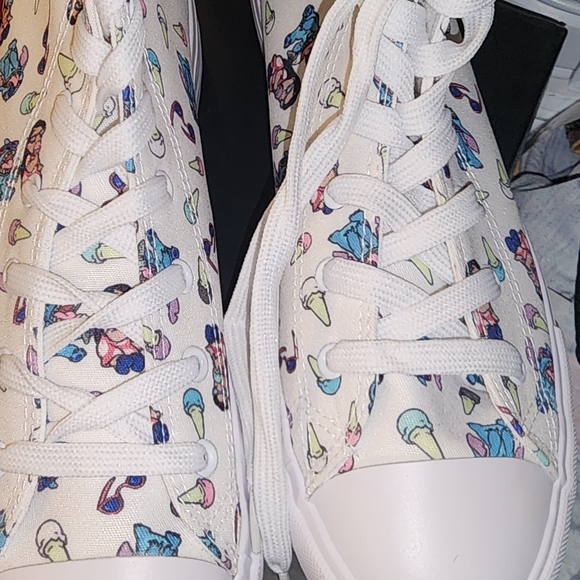 Disney Shoes - Disney Lilo & Stitch White Ice Cream Hi-Top Sneakers, NEW, Size Women's 11